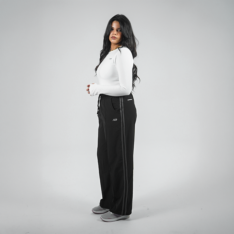 motion wide-leg double line pants 02 Unisex