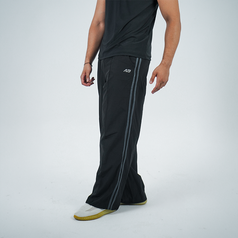 motion wide-leg double line pants 02 Unisex