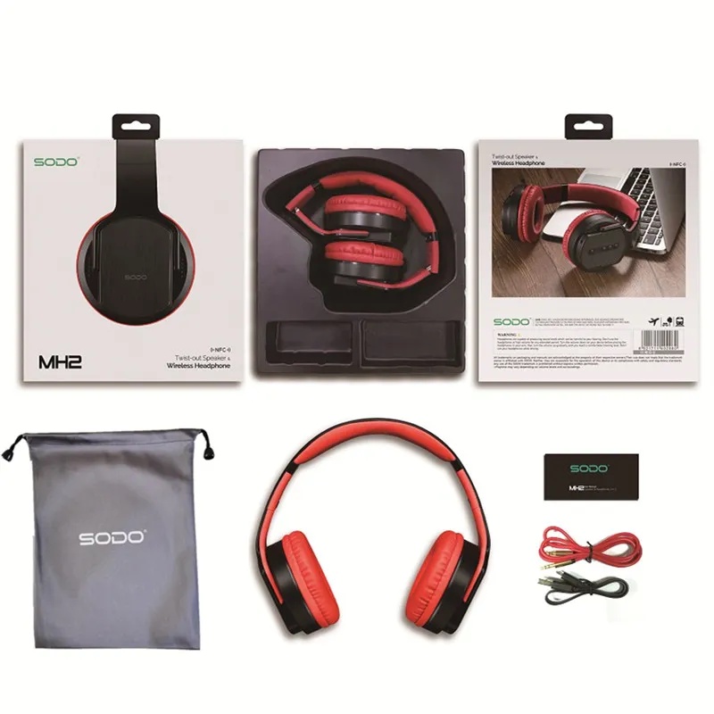 SODO Twist Out Speaker Bluetooth Headphone MH2