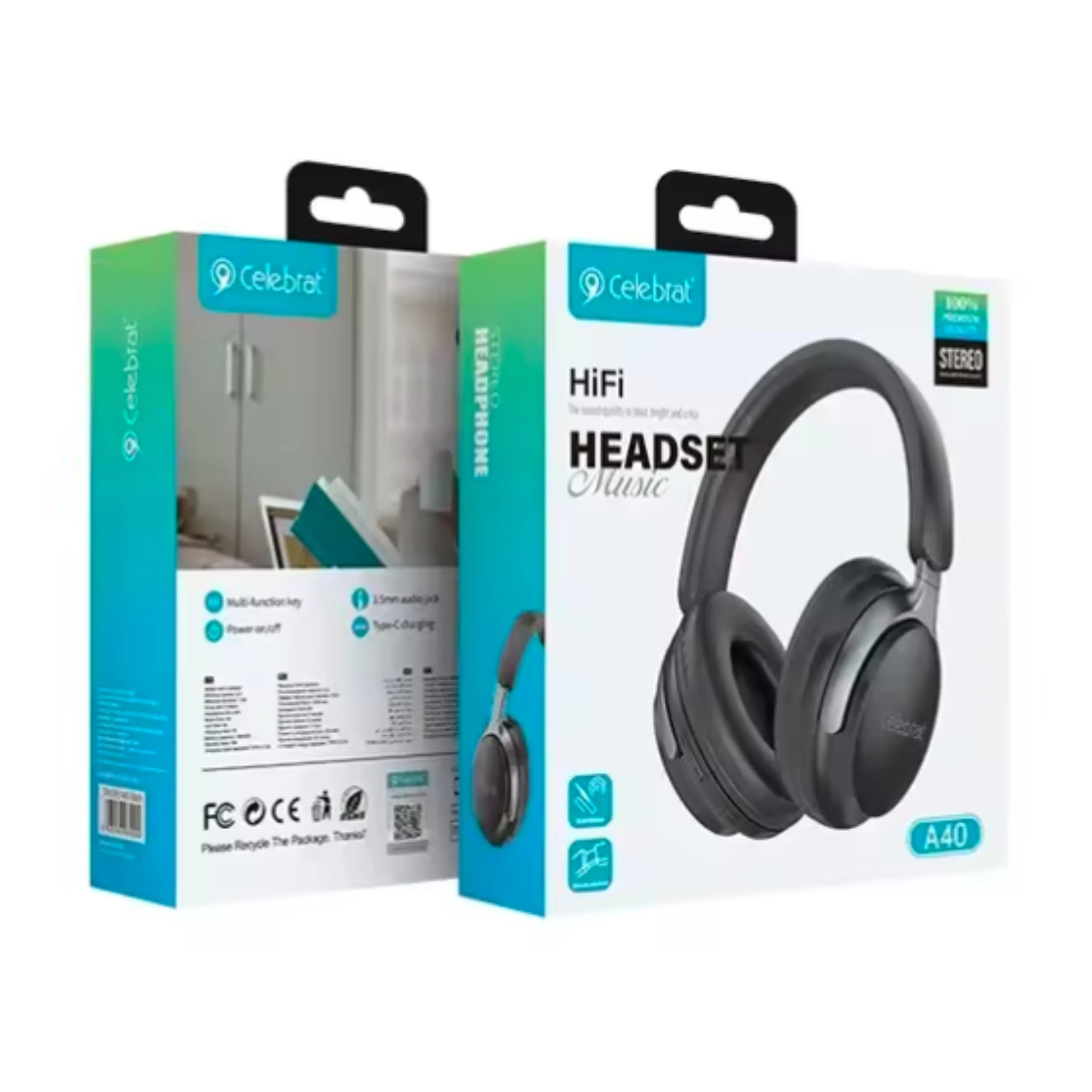 CELEBRAT WIRELESS HEADPHONES A40