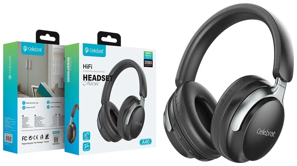 CELEBRAT WIRELESS HEADPHONES A40