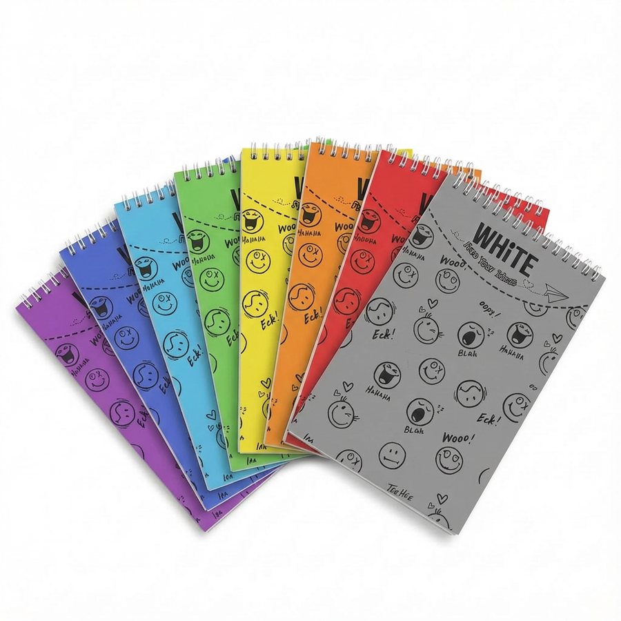 SOBHY A5 Top Spiral Notebook – 50 Sheets – Plain Paper – Smile