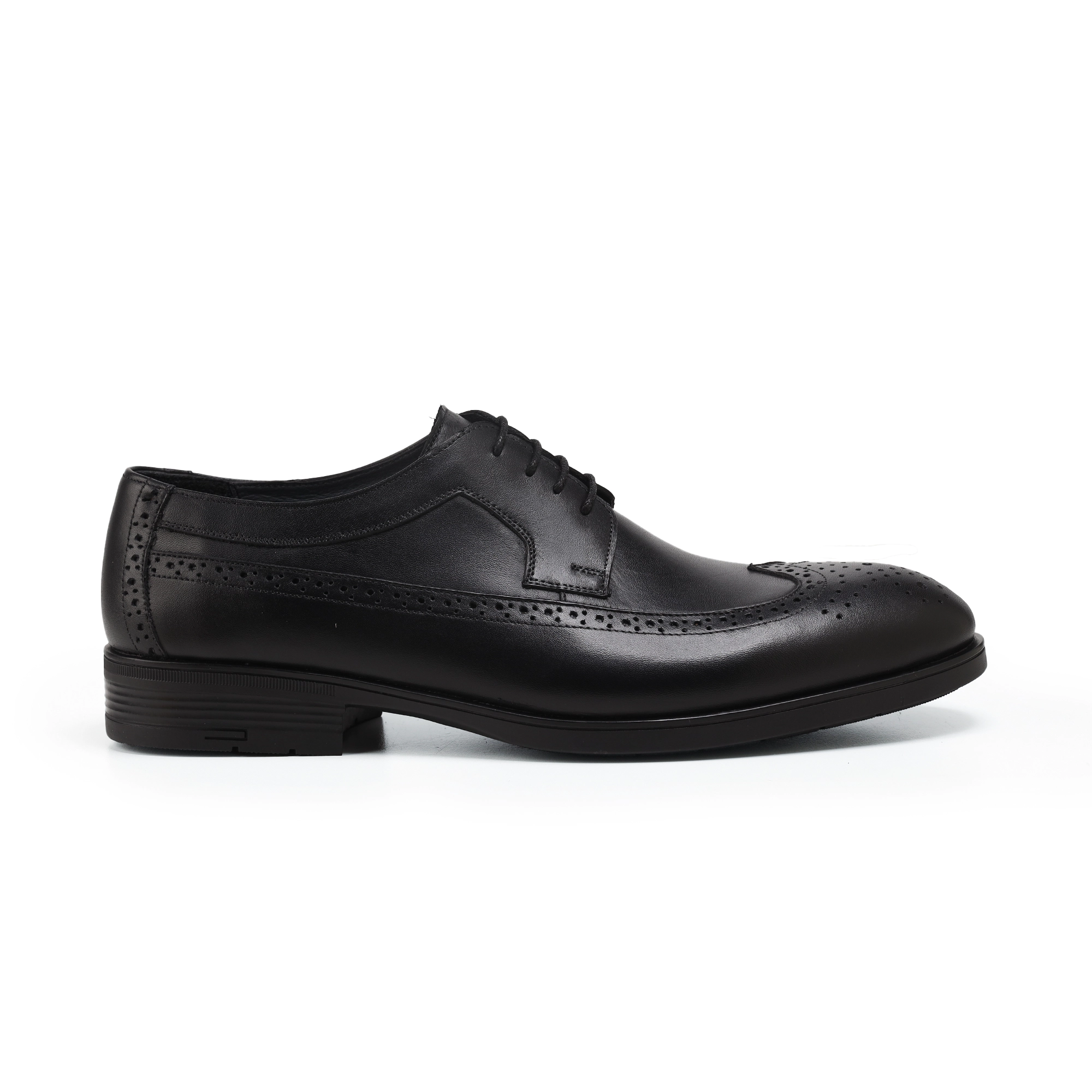 Adam’s Wingtip Brogue Derby, Black, Code 125