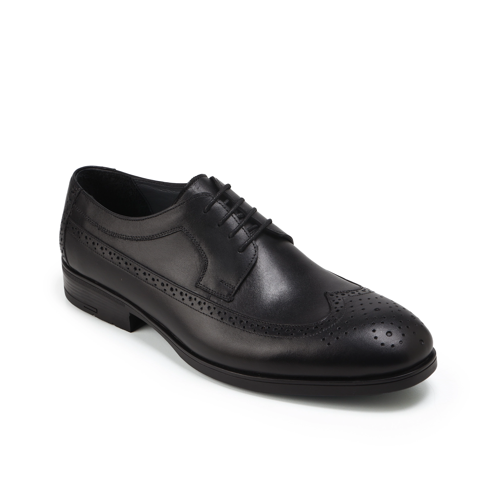 Adam’s Wingtip Brogue Derby, Black, Code 125