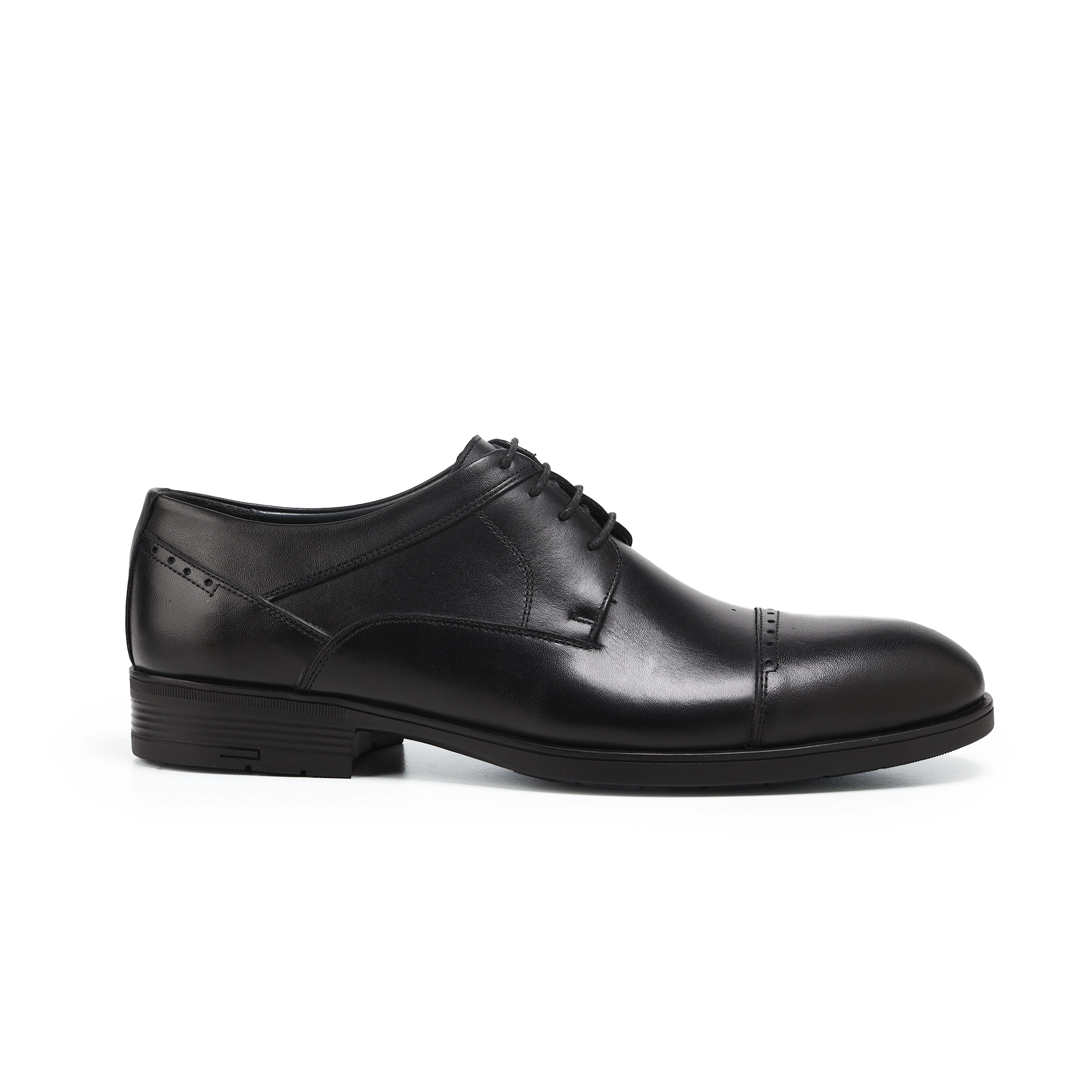 Adam’s Cap-Toe Brogue Derby, Black, Code 660