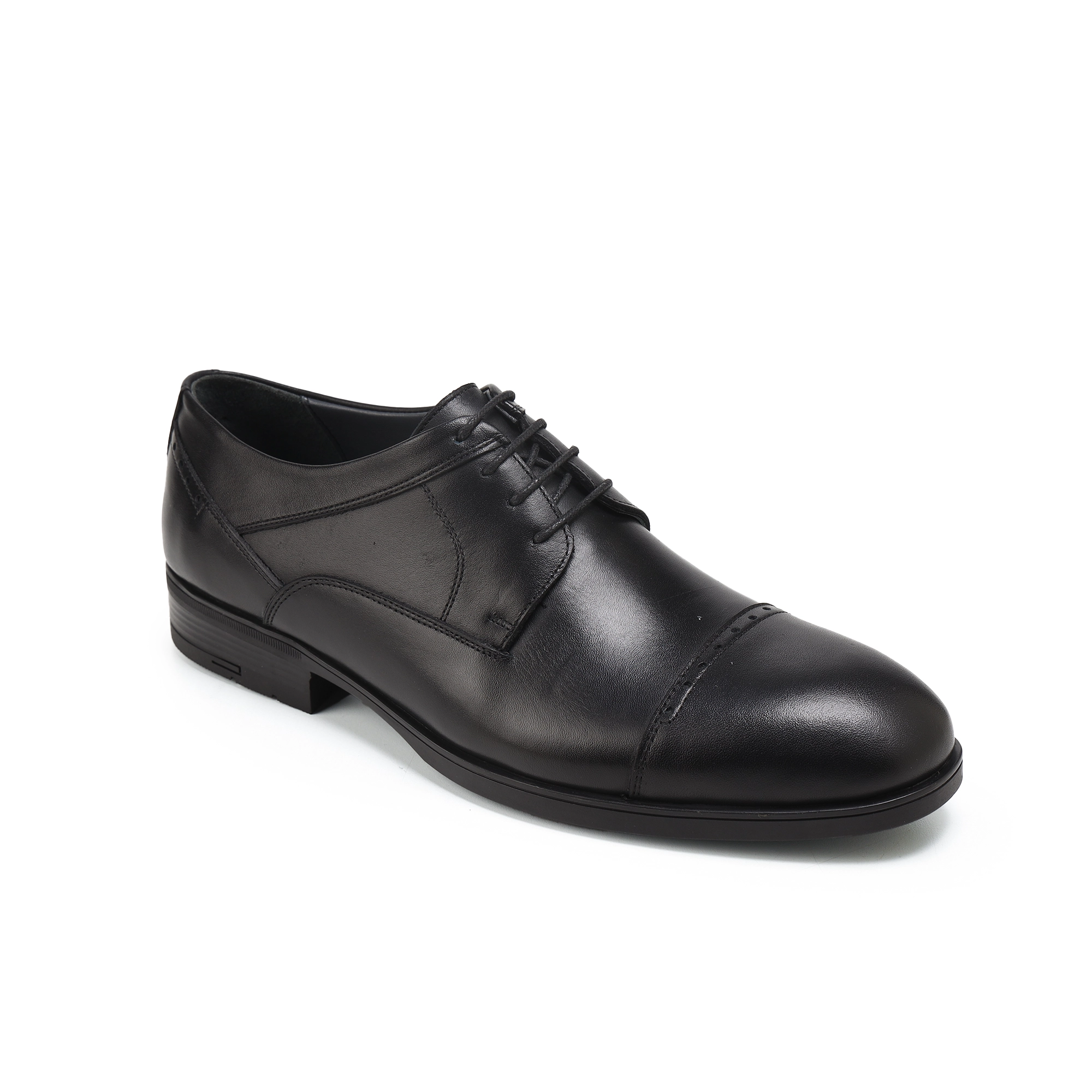 Adam’s Cap-Toe Brogue Derby, Black, Code 660