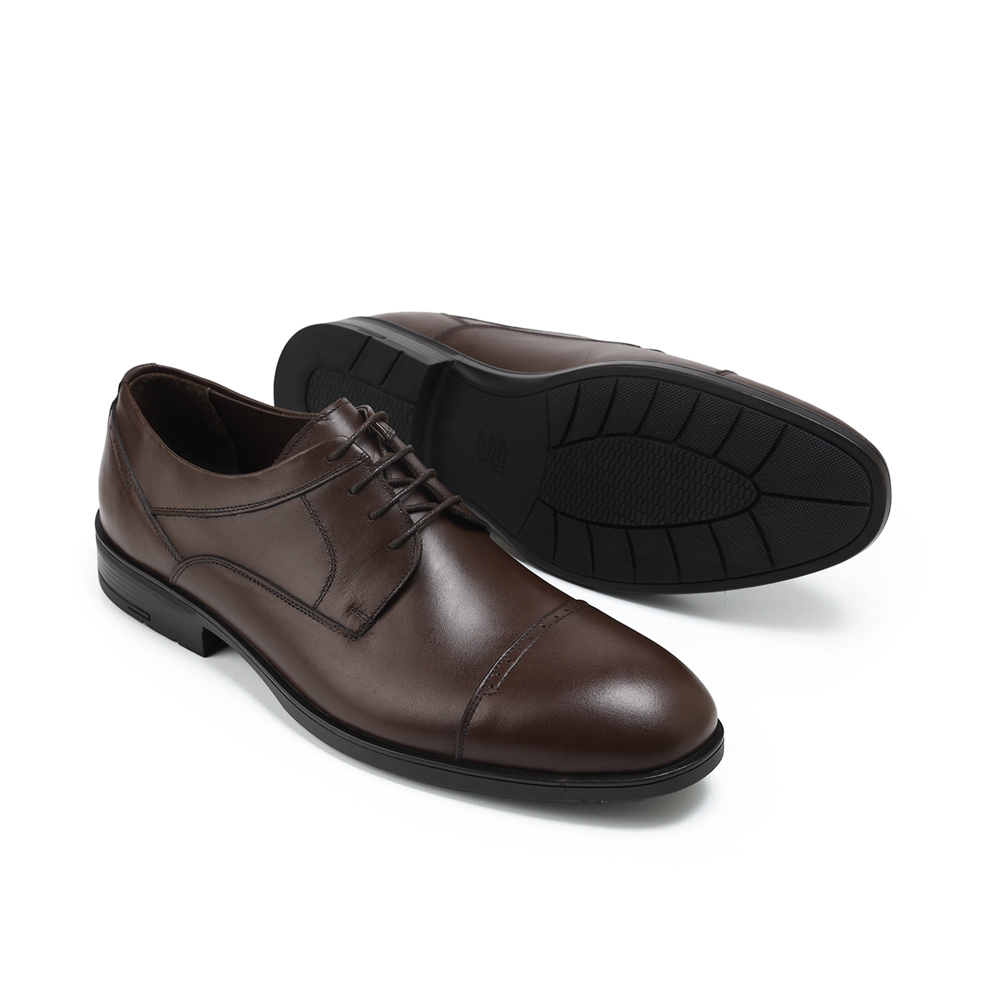 Adam’s Cap-Toe Brogue Derby, Brown, Code 660