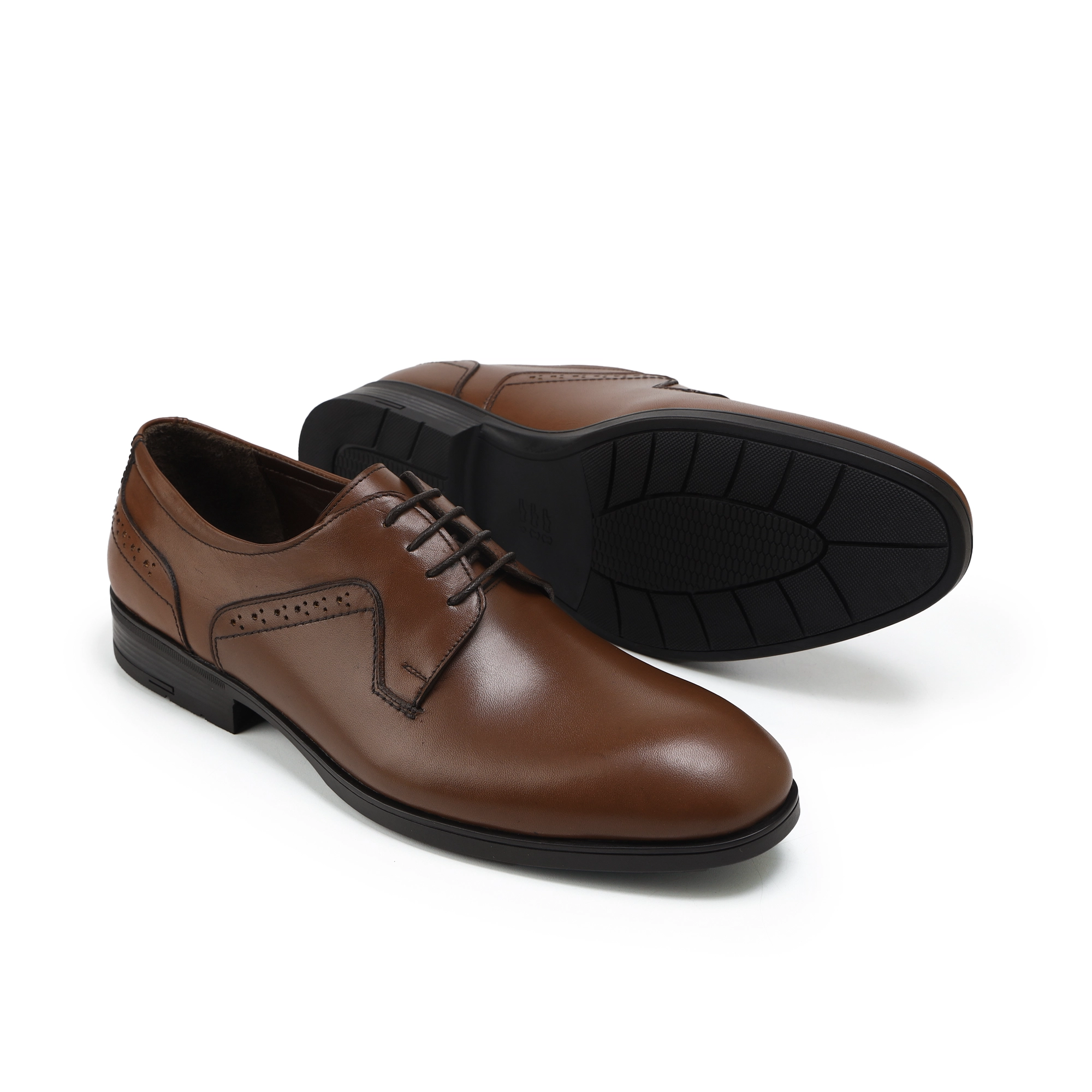 Adam’s Plain-Toe Brogue Derby, Havan, Code 650