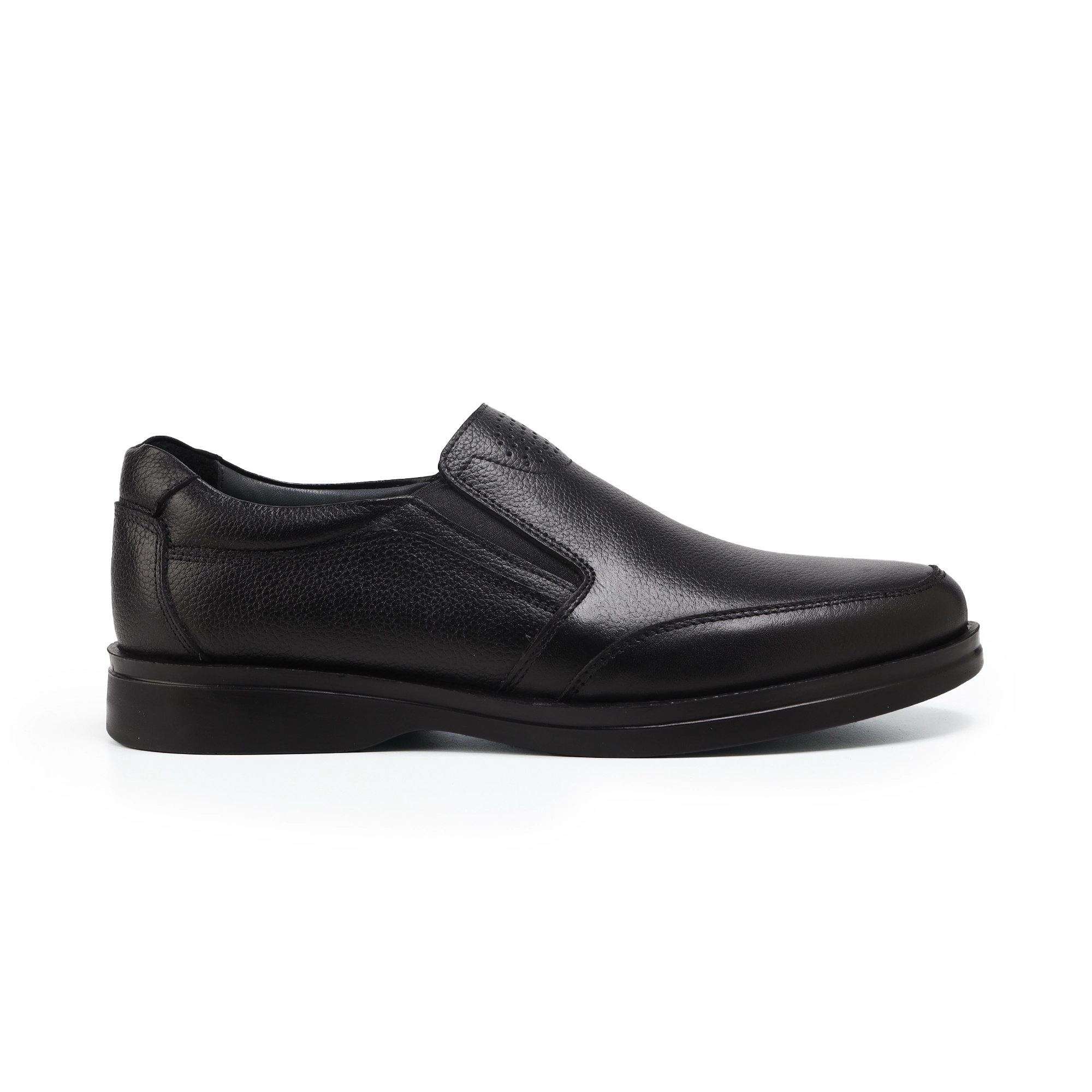 Adam’s Comfort Pebbled Slip-On, Black, Code 815