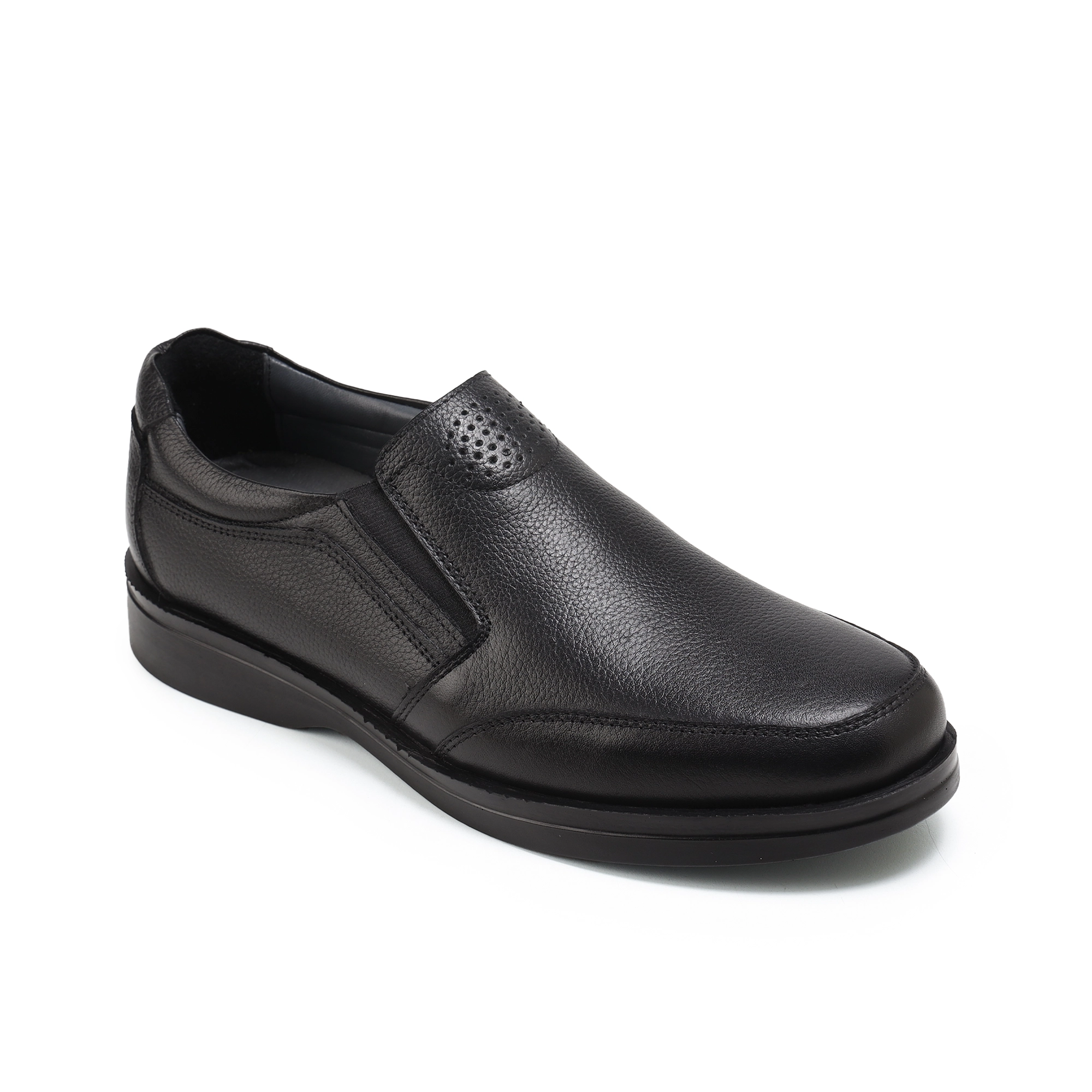 Adam’s Comfort Pebbled Slip-On, Black, Code 815