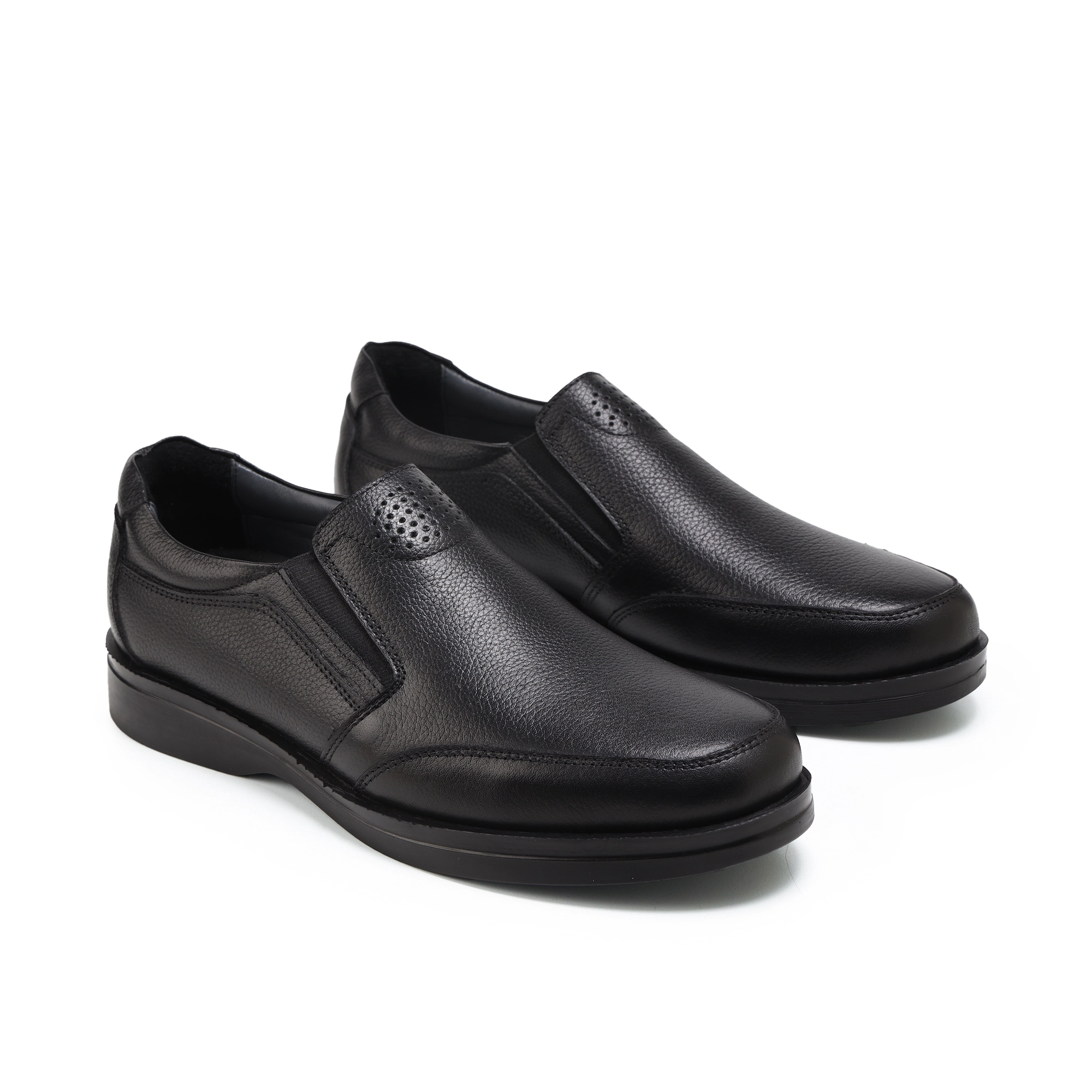 Adam’s Comfort Pebbled Slip-On, Black, Code 815