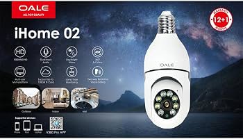 iHome 02+ 360° Smart CCTV Security Camera – Dual-Way Audio, Motion Detection, Night Vision & Full Pan-Tilt Coverage