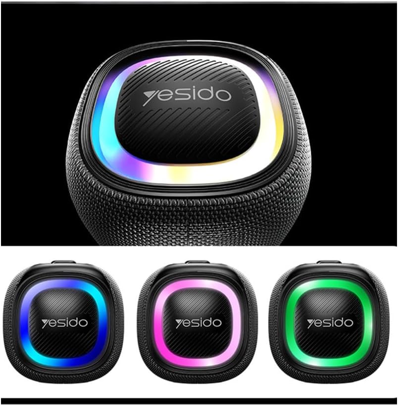 YESIDO 120 W Wireless Bluetooth Speaker - 1 x Microphone RGB Light IPX6 Waterproof 15600mAh Long Battery Life UHF Portable Party Speaker Karaoke YSW21 Black