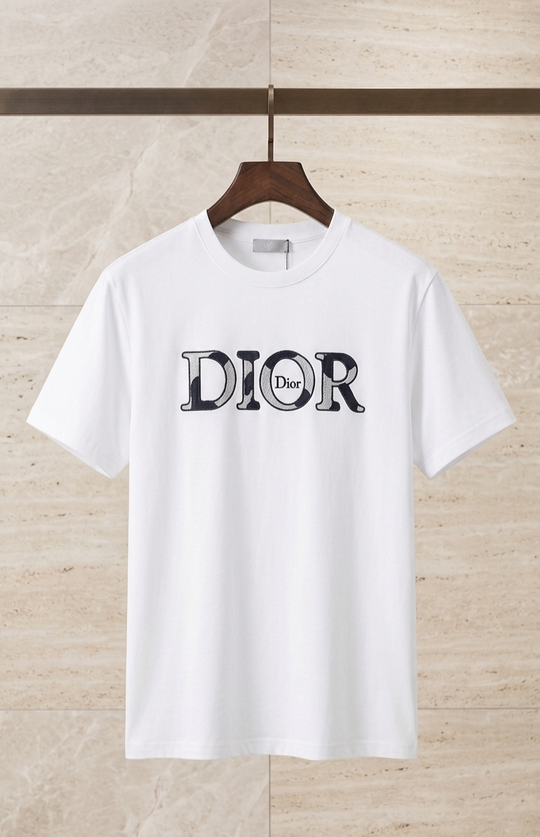 تيشرت Dior أنترلوك قطن 100% | Oversized Unisex