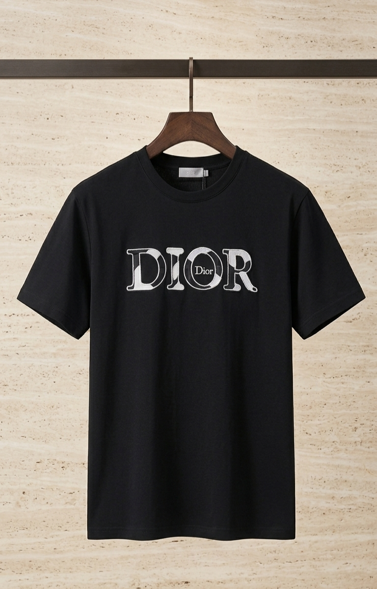 تيشرت Dior أنترلوك قطن 100% | Oversized Unisex