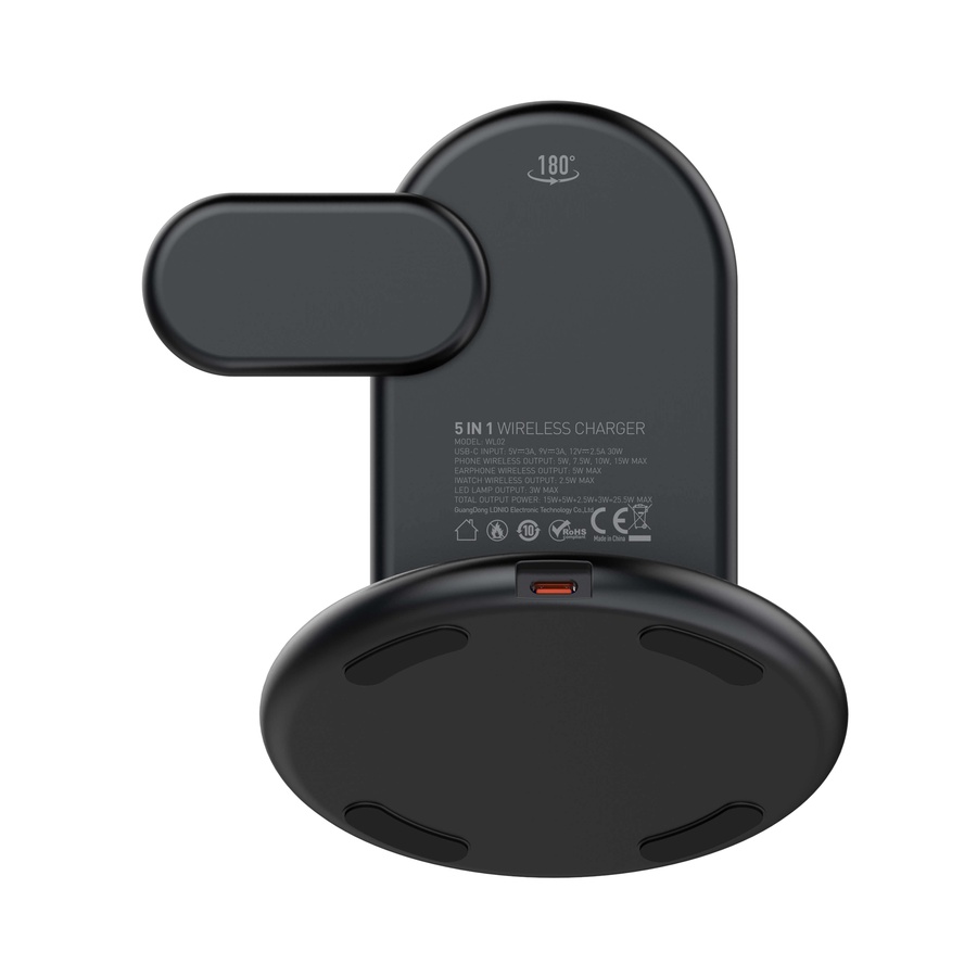 لادنيو واير ليس تشارجر 15 وات-LDNIO Wireless Charger (15W) - 5 in1- WL02