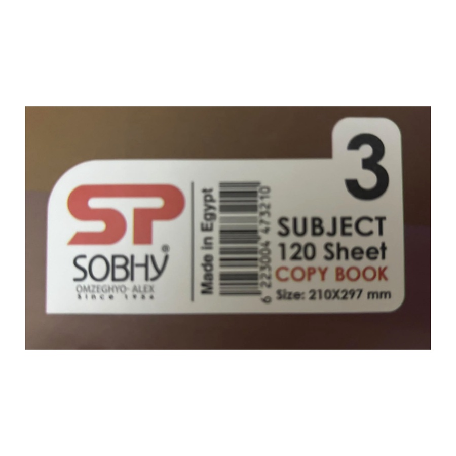 SOBHY A4 Hardcover Spiral Notebook – 120 Sheets – 3 Subjects