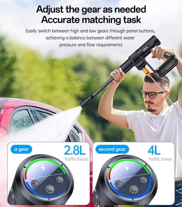 Yesido Portable Cordless Car Pressure Washer (VC18) - 3.2MPa High-Pressure Water Sprayer