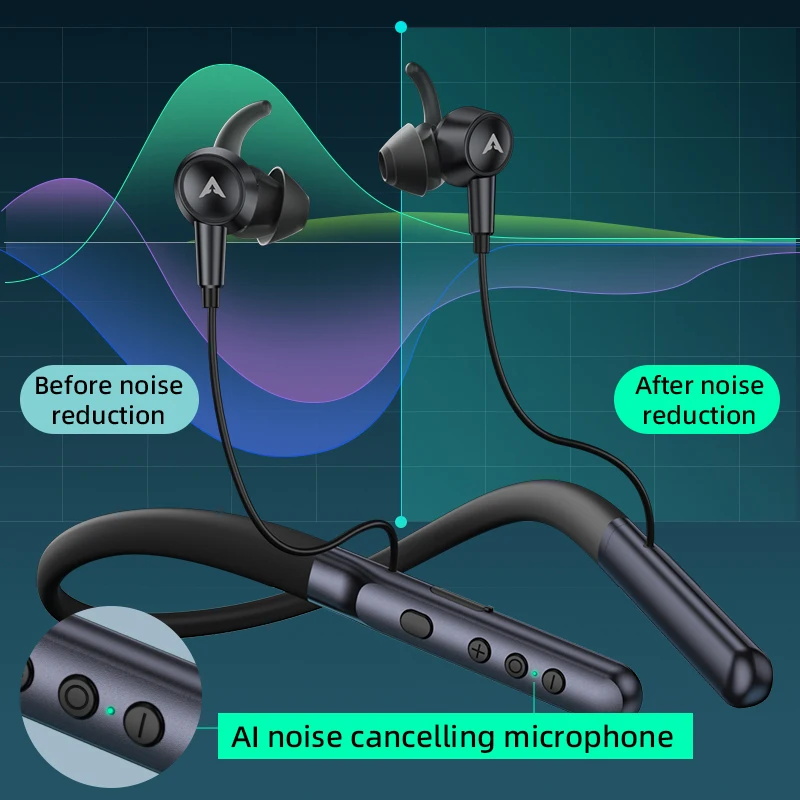 PIVA S6W 13mm 2.4G Wireless Neck Sports Earphones