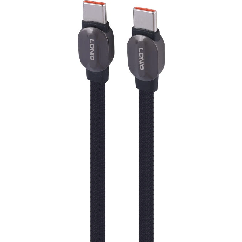 لادنيو فاست تشارجر داتا كابل تايب -سي - تو - تايب - سي 60وات -LDNIO Fast Charging Data Cable Type-C to Type-C (65W) (1000mm)- Model:LC211C 