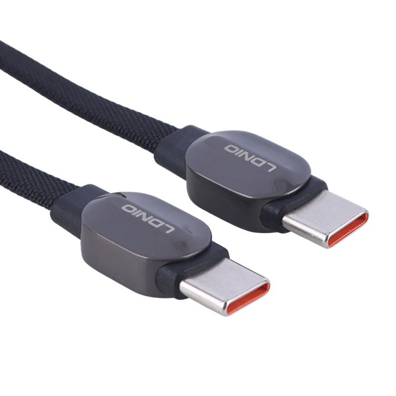 لادنيو فاست تشارجر داتا كابل تايب -سي - تو - تايب - سي 60وات -LDNIO Fast Charging Data Cable Type-C to Type-C (65W) (1000mm)- Model:LC211C 