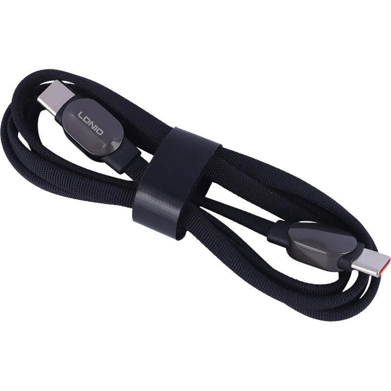 لادنيو فاست تشارجر داتا كابل تايب -سي - تو - تايب - سي 60وات -LDNIO Fast Charging Data Cable Type-C to Type-C (65W) (1000mm)- Model:LC211C 