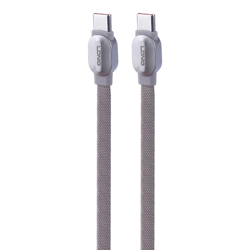 لادنيو فاست تشارجر داتا كابل تايب -سي - تو - تايب - سي 60وات -LDNIO Fast Charging Data Cable Type-C to Type-C (65W) (1000mm)- Model:LC211C 