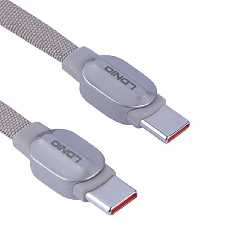 لادنيو فاست تشارجر داتا كابل تايب -سي - تو - تايب - سي 60وات -LDNIO Fast Charging Data Cable Type-C to Type-C (65W) (1000mm)- Model:LC211C 