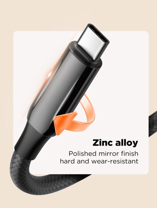 لادنيو فاست تشارجر داتا كابل تايب - سي - تو - تايب سي 1متر 240وات -LDNIO Fast Charging Data Cable Type-C to Type-C (240W) (1000mm) LC921C 