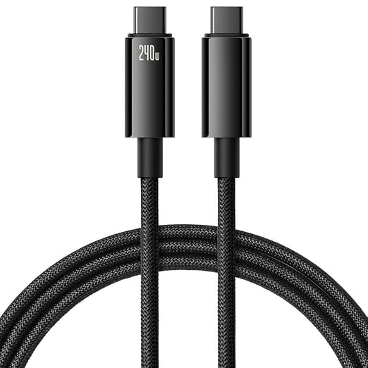 لادنيو فاست تشارجر داتا كابل تايب - سي - تو - تايب سي 2متر- 240 وات -LDNIO Fast Charging Data Cable Type-C to Type-C (240W) (2000mm) LC922C 