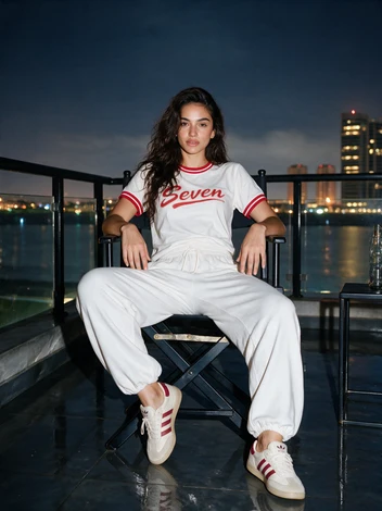Seven Classic Ringer T-Shirt – White X Red