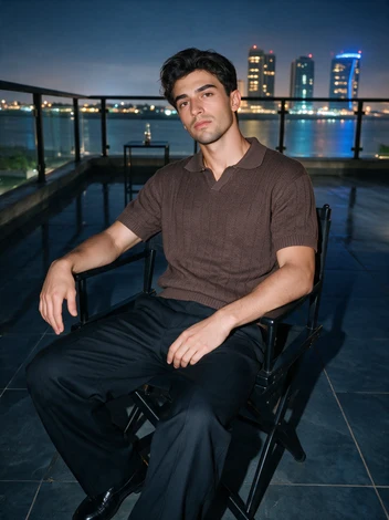 Knitted Polo Shirt – brown
