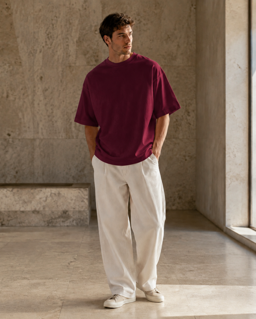 تيشيرت بوليفار قطن Oversized فاخر Unisex