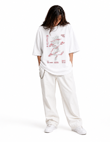 تيشيرت بوليفار جرافيك تنين ثقيل Oversized فاخر Unisex