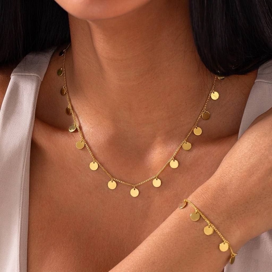gold tone jewelry set