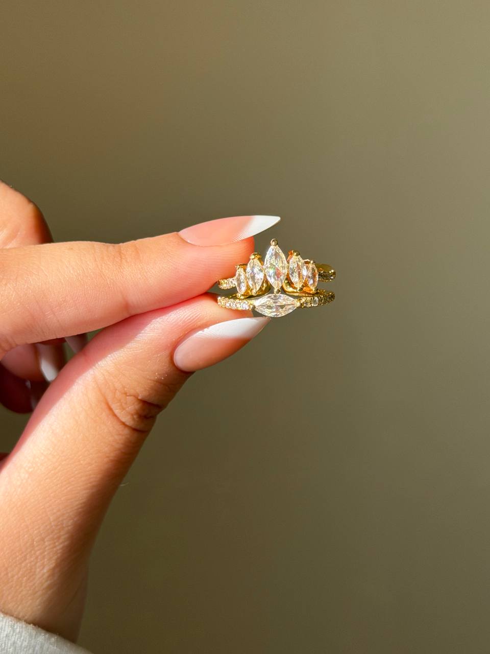Gold Plated Marquise Ring