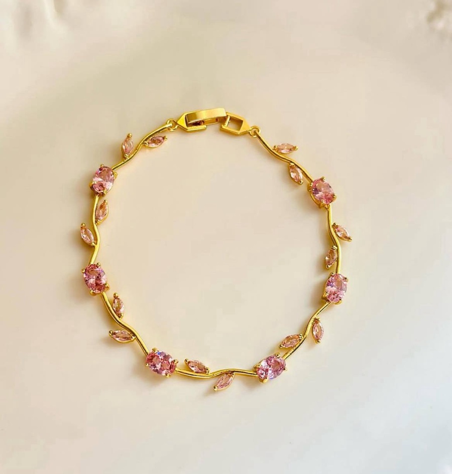 Gold Plated Stone Vine Bracelet