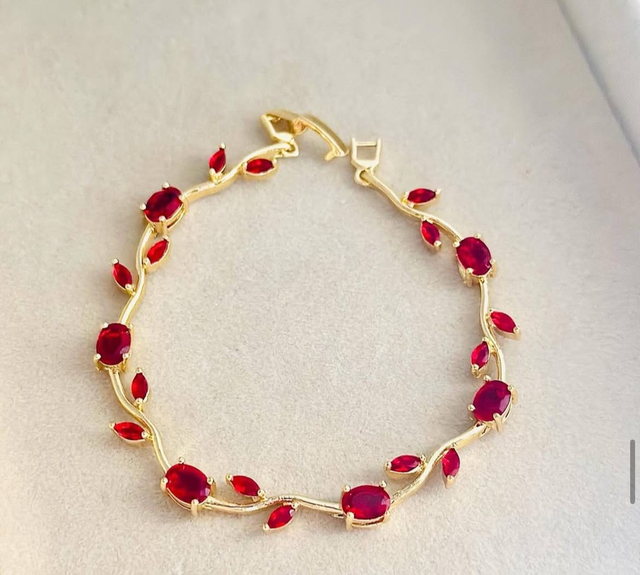Gold Plated Stone Vine Bracelet