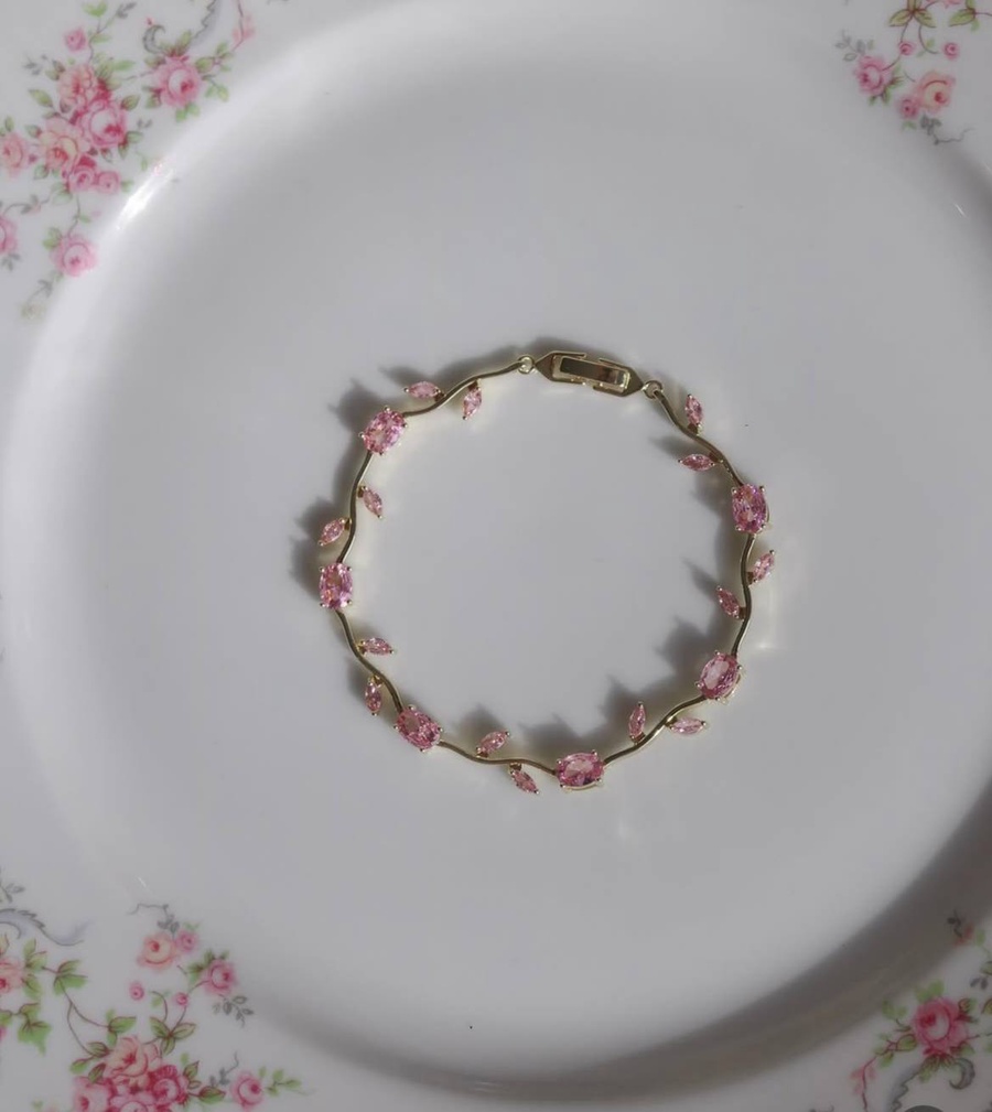 Gold Plated Stone Vine Bracelet