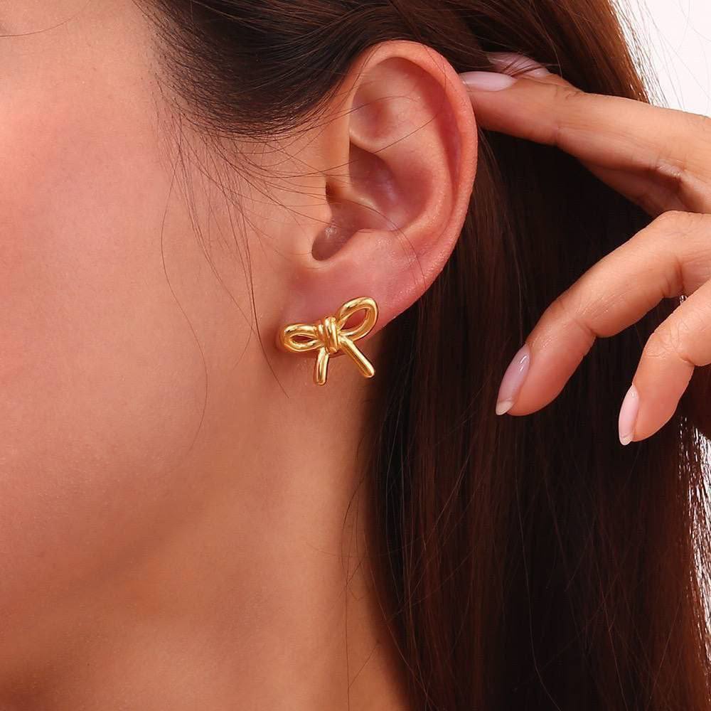elegant bow earrings