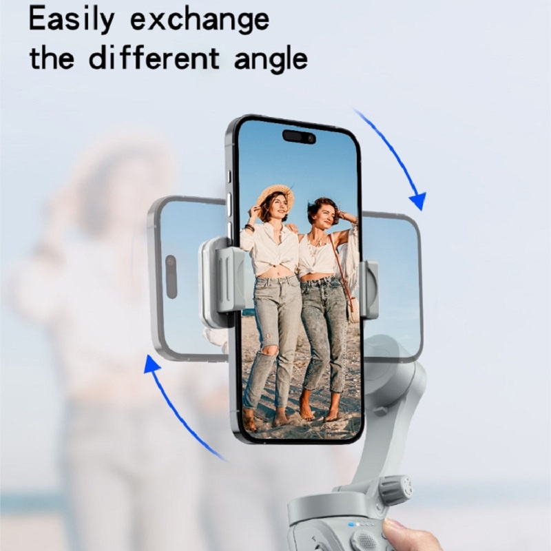Yesido SF18 360° AI Auto Face Tracking Handheld Gimbal Stabilizer & Selfie Stick Tripod – Grey