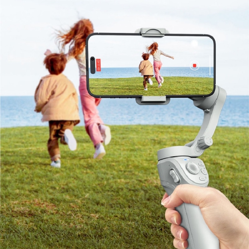 Yesido SF18 360° AI Auto Face Tracking Handheld Gimbal Stabilizer & Selfie Stick Tripod – Grey