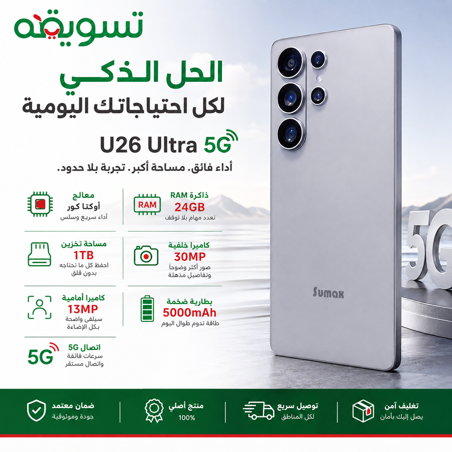 هاتف SU Max 16 الجديد مساحة 1 تيرا و 16 جيجا رام وأداء جبار بضمان عام كامل