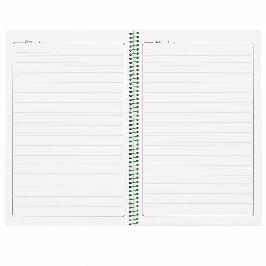 SOBHY A4 Double Ruled Spiral Notebook – 100 Sheets – Laser Cover