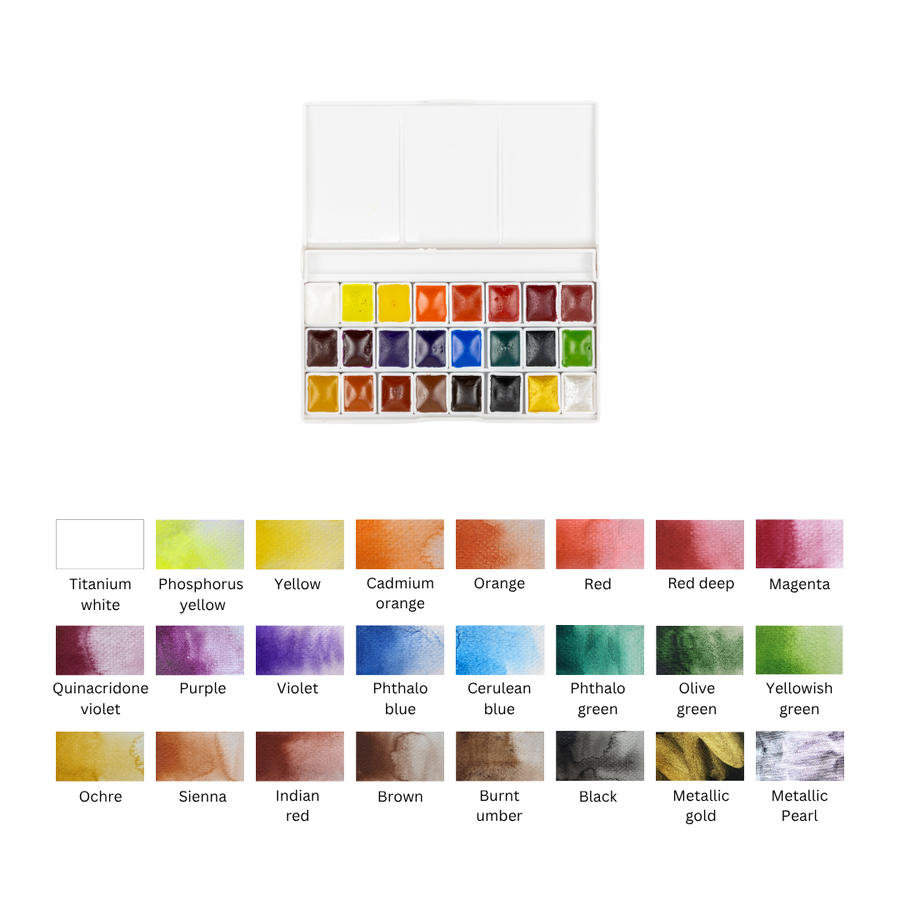 Watercolor palette 24