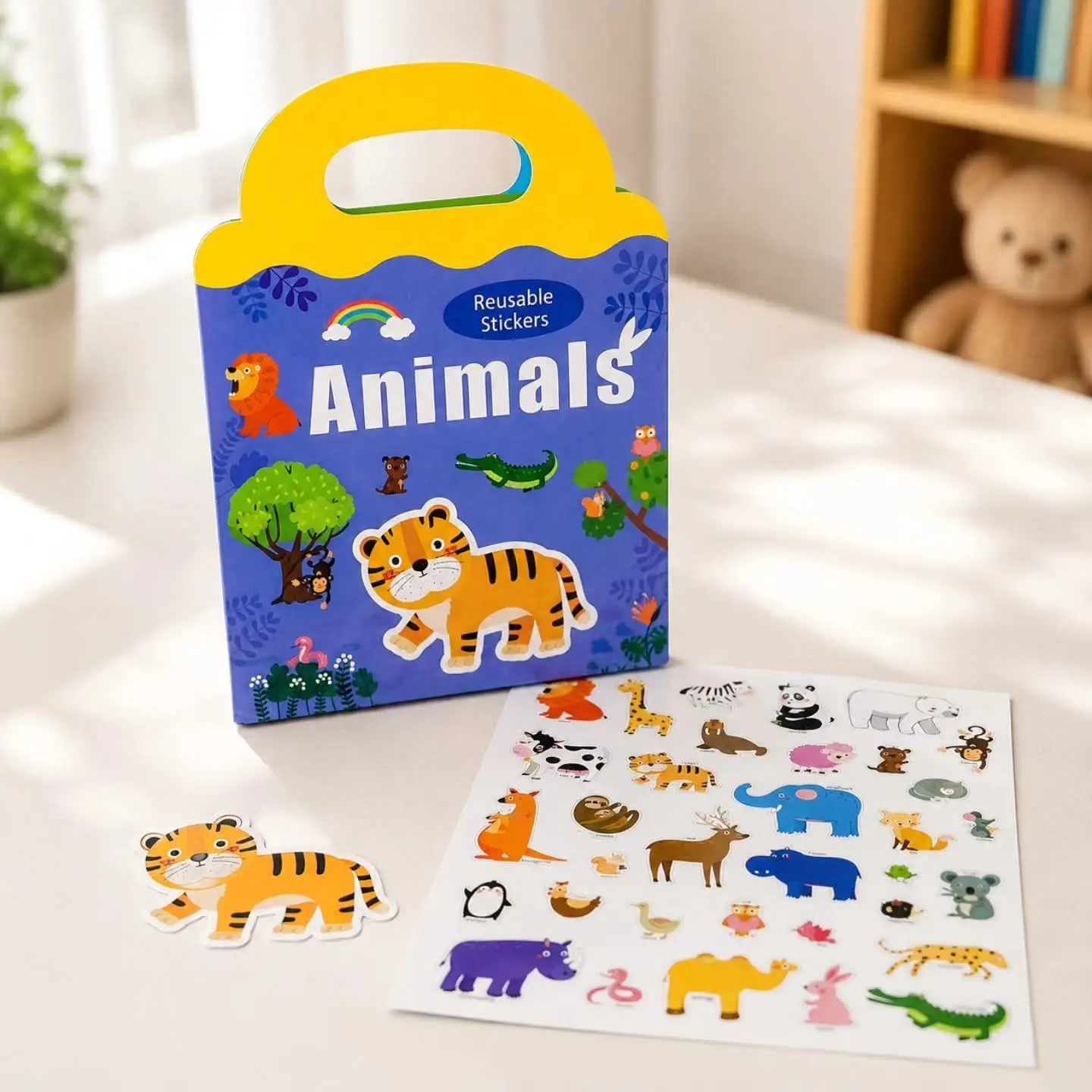 عالم الحيوانات المغناطيسي القابل لإعادة التركيب | Reusable Animals Activity Book