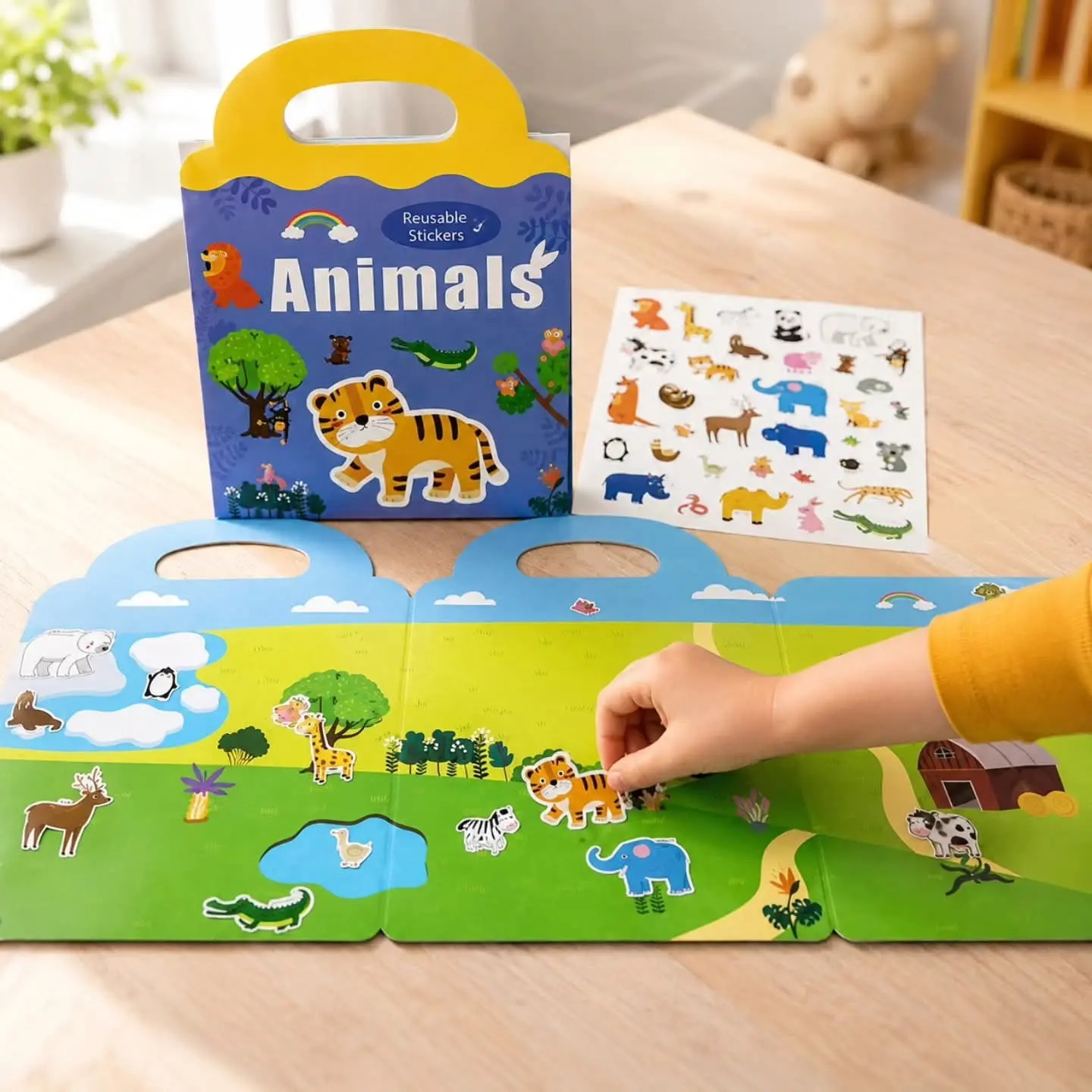 عالم الحيوانات المغناطيسي القابل لإعادة التركيب | Reusable Animals Activity Book