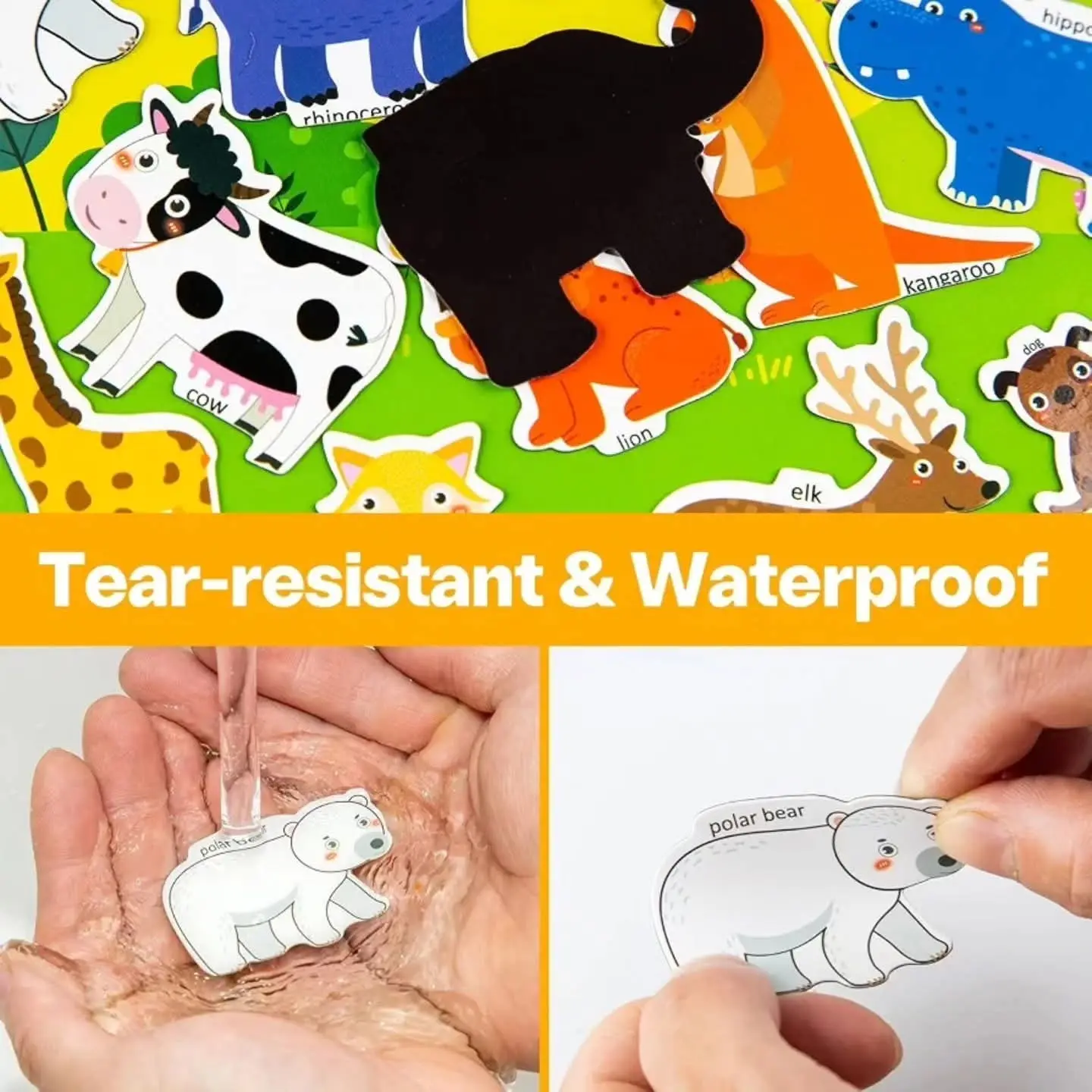 عالم الحيوانات المغناطيسي القابل لإعادة التركيب | Reusable Animals Activity Book