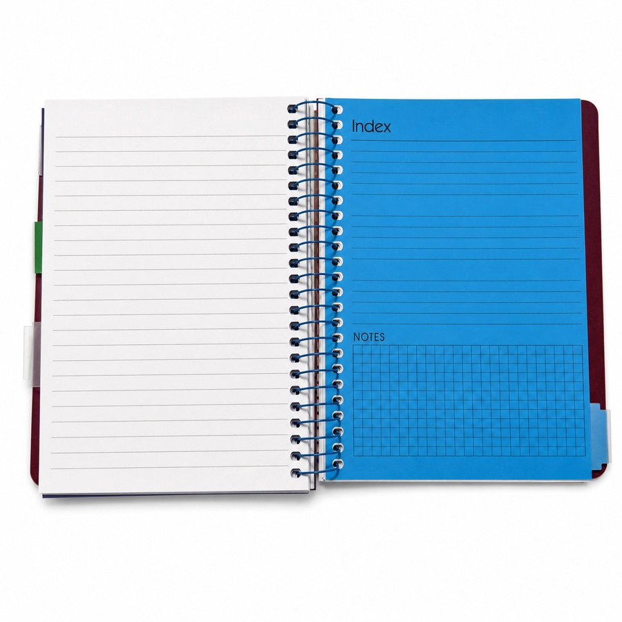 SOBHY Micro Margin Spiral A5 Notebook – 160 Sheets – 4 Subjects