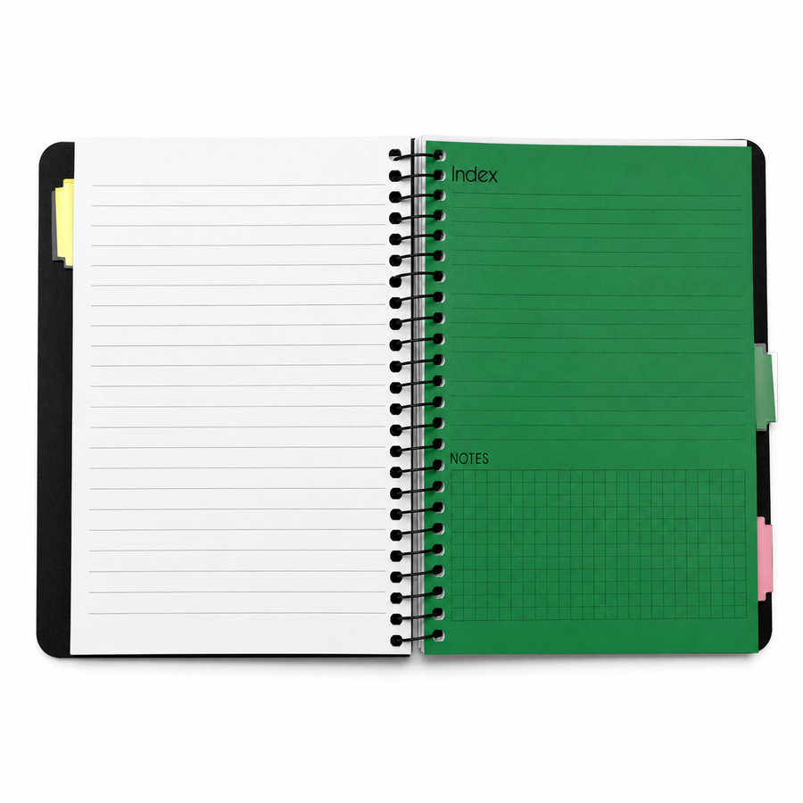 SOBHY Micro Margin Spiral A5 Notebook – 120 Sheets – 3 Subjects